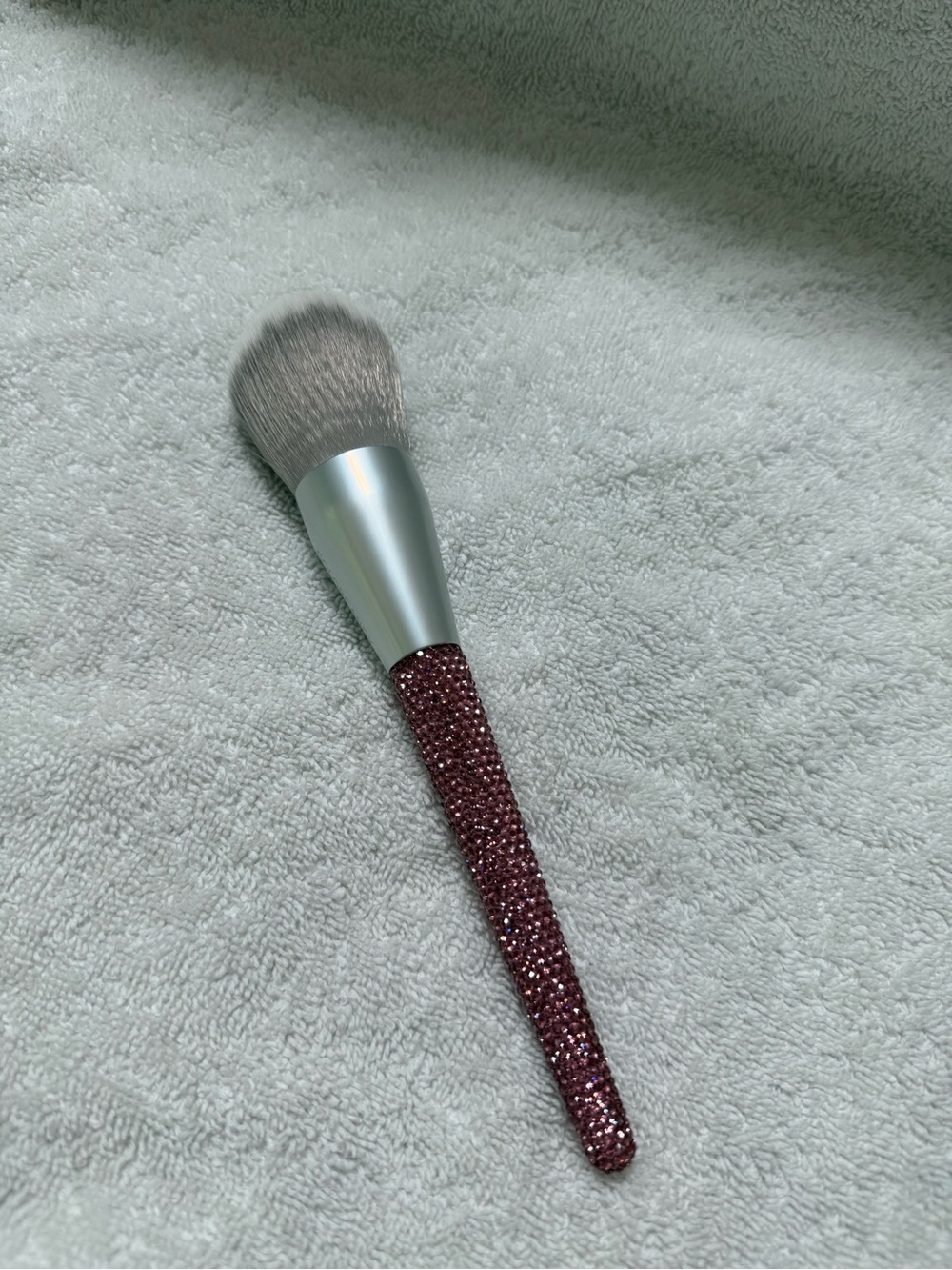 Glitter Handle Powder Brush - Pink Jeweled